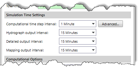 Simulation Time Settings section