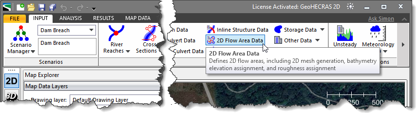 2D Flow Area Data Command