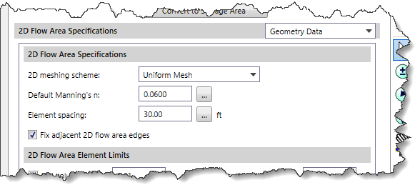 2D meshing scheme dropdown combo box Uniform Mesh option