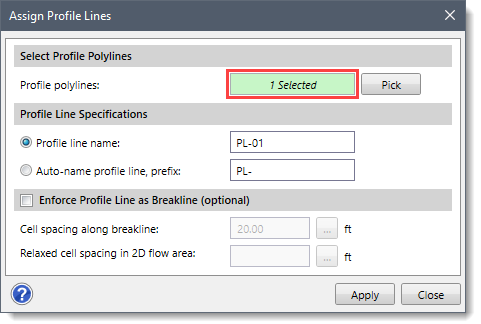Profile polylines read-only 